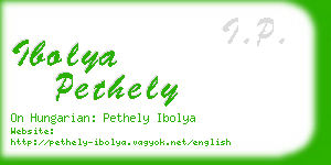 ibolya pethely business card
